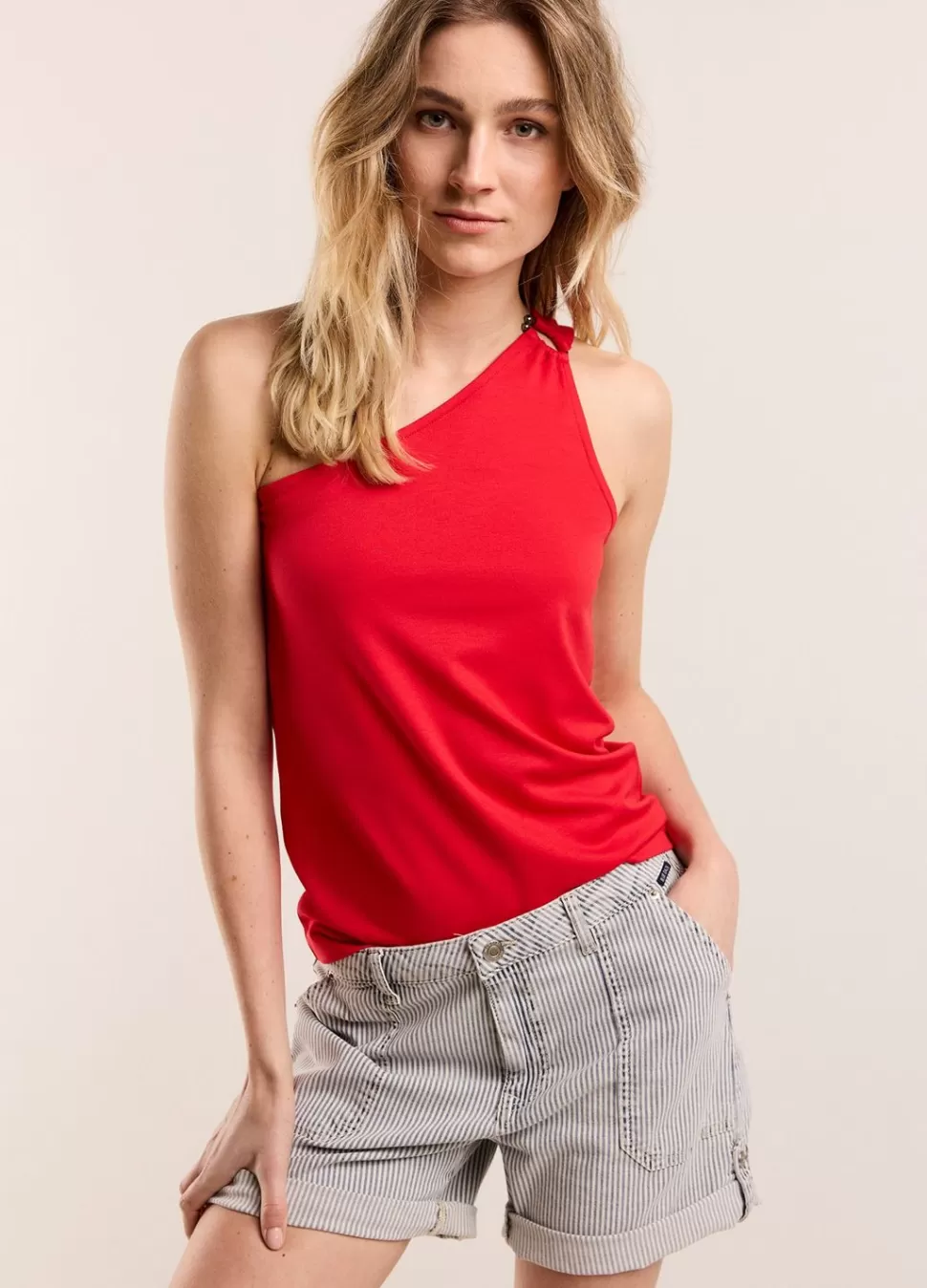 asymmetrisch_singlet_4.webp Summum Woman Asymmetrisch Singlet | Vrouwen Tops & T-Shirts