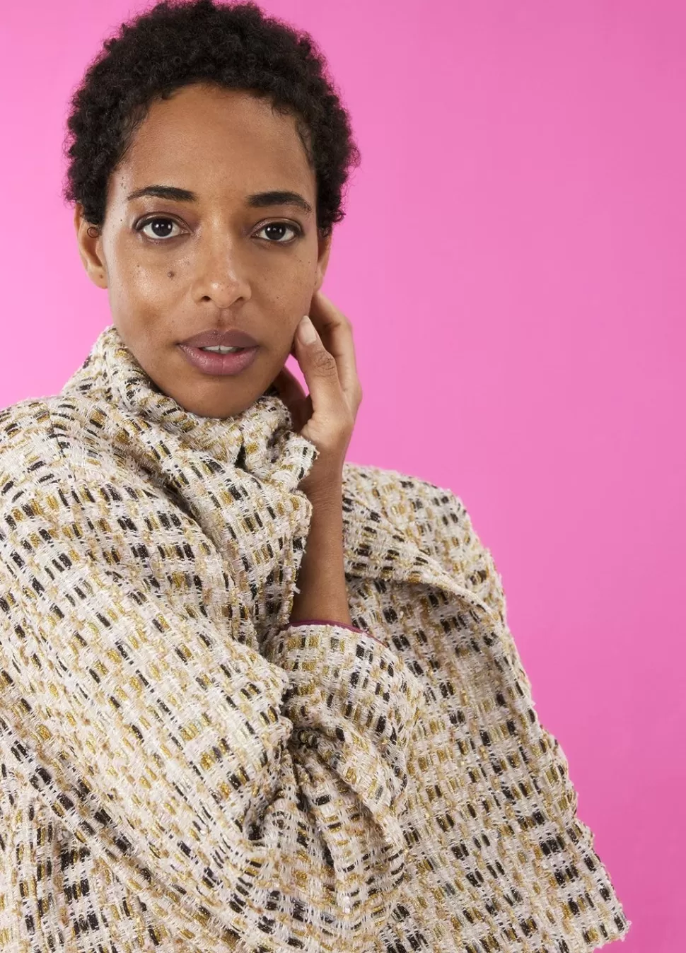 blazer_tweedstof_3.webp Summum Woman Blazer Tweedstof | Vrouwen Jassen