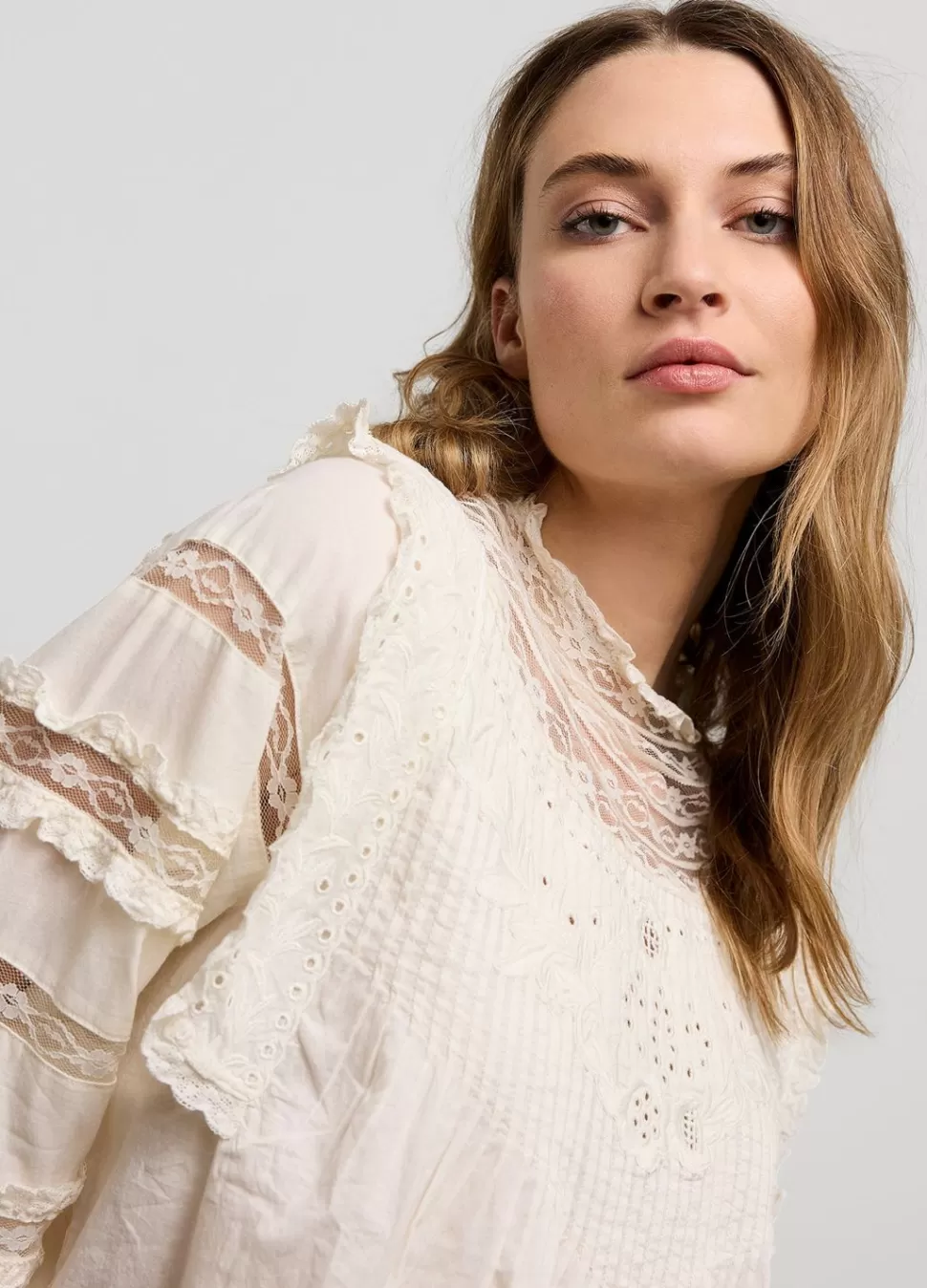 Summum Woman Blouse Met Kant | Vrouwen Blouses
