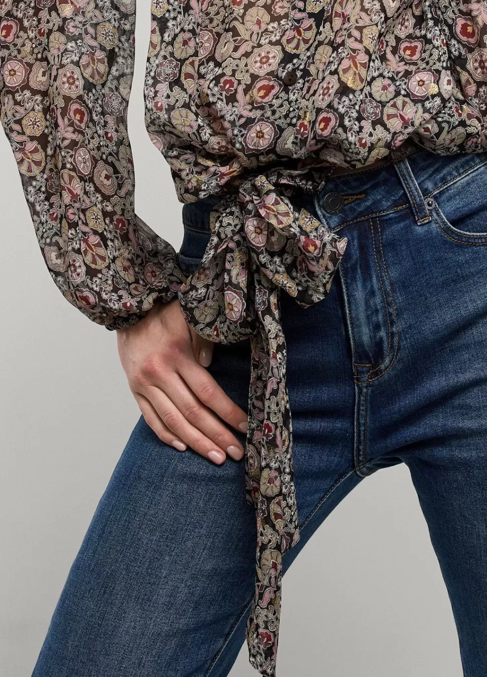 blouse_met_tailleband_2.webp Summum Woman Blouse Met Tailleband | Vrouwen Tops & T-Shirts