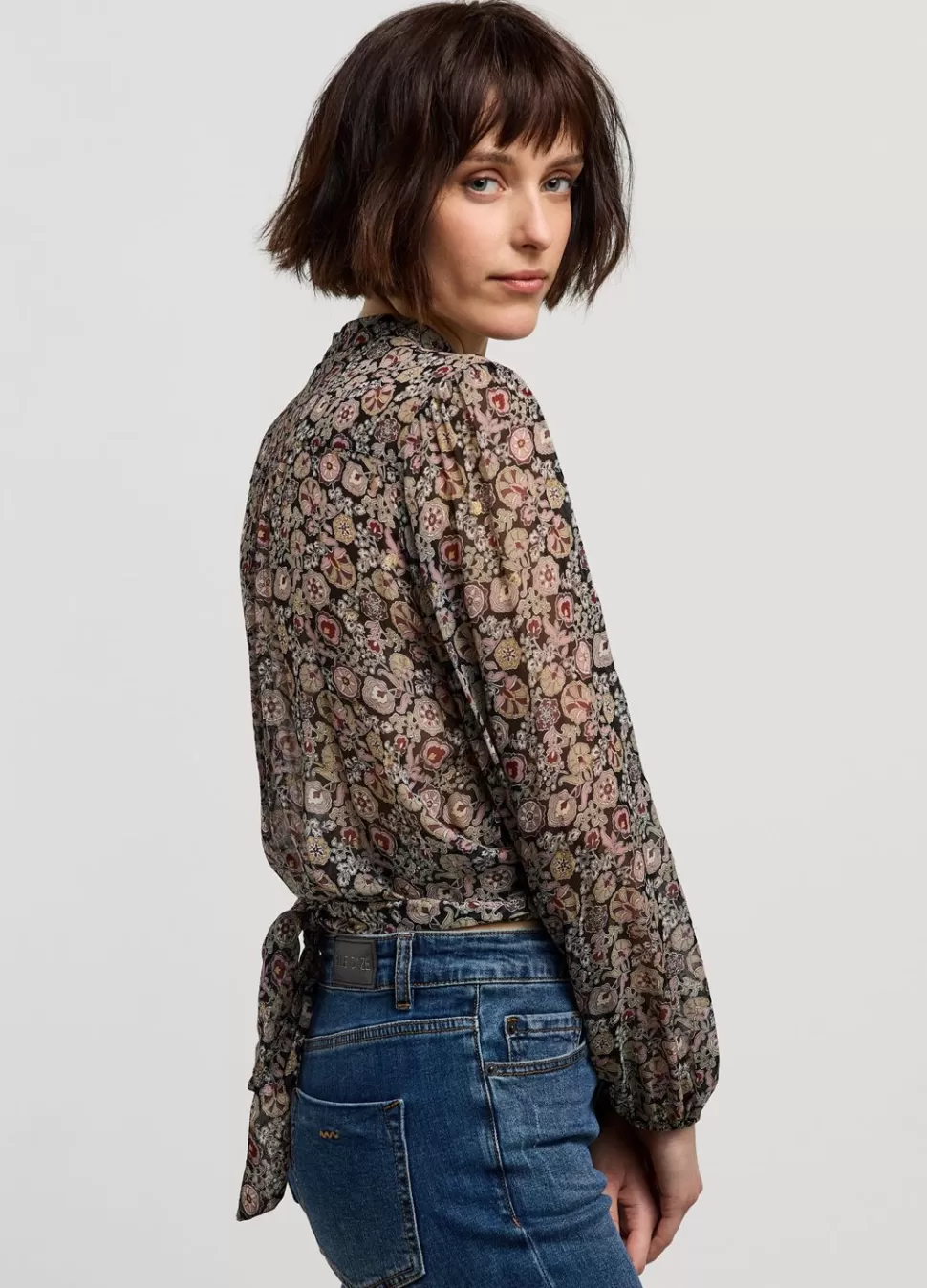 blouse_met_tailleband_4.webp Summum Woman Blouse Met Tailleband | Vrouwen Tops & T-Shirts