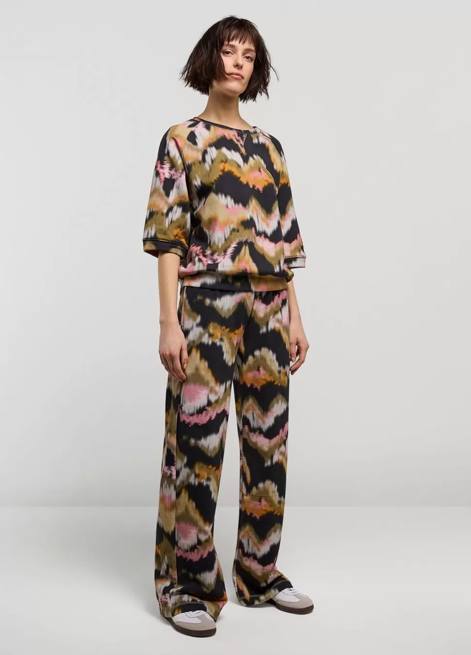 Summum Woman Broek Met Waterverf-Print | Vrouwen Broeken & Jumpsuits