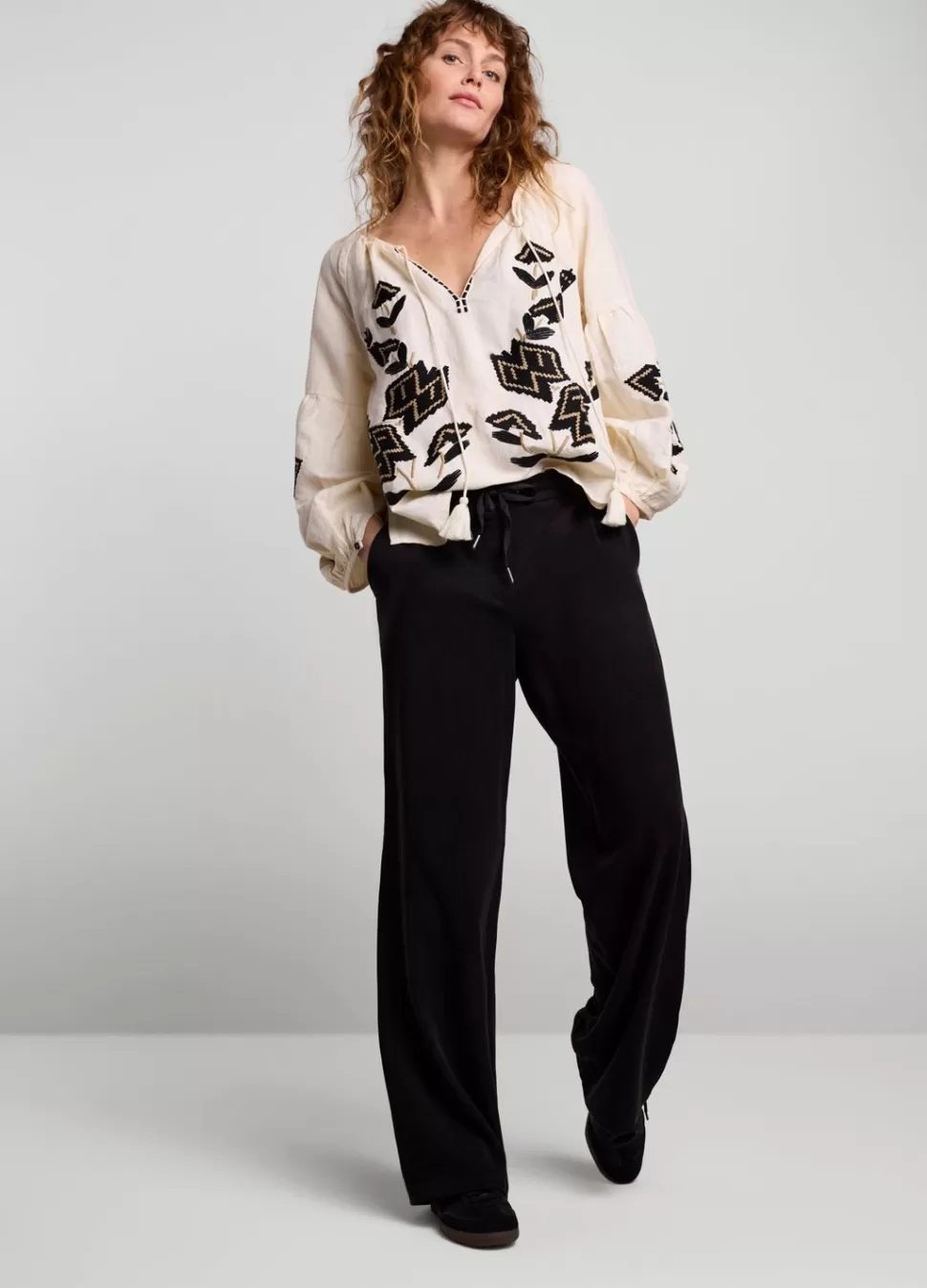 Summum Woman Broek Met Wijde Pijpen | Vrouwen Broeken & Jumpsuits