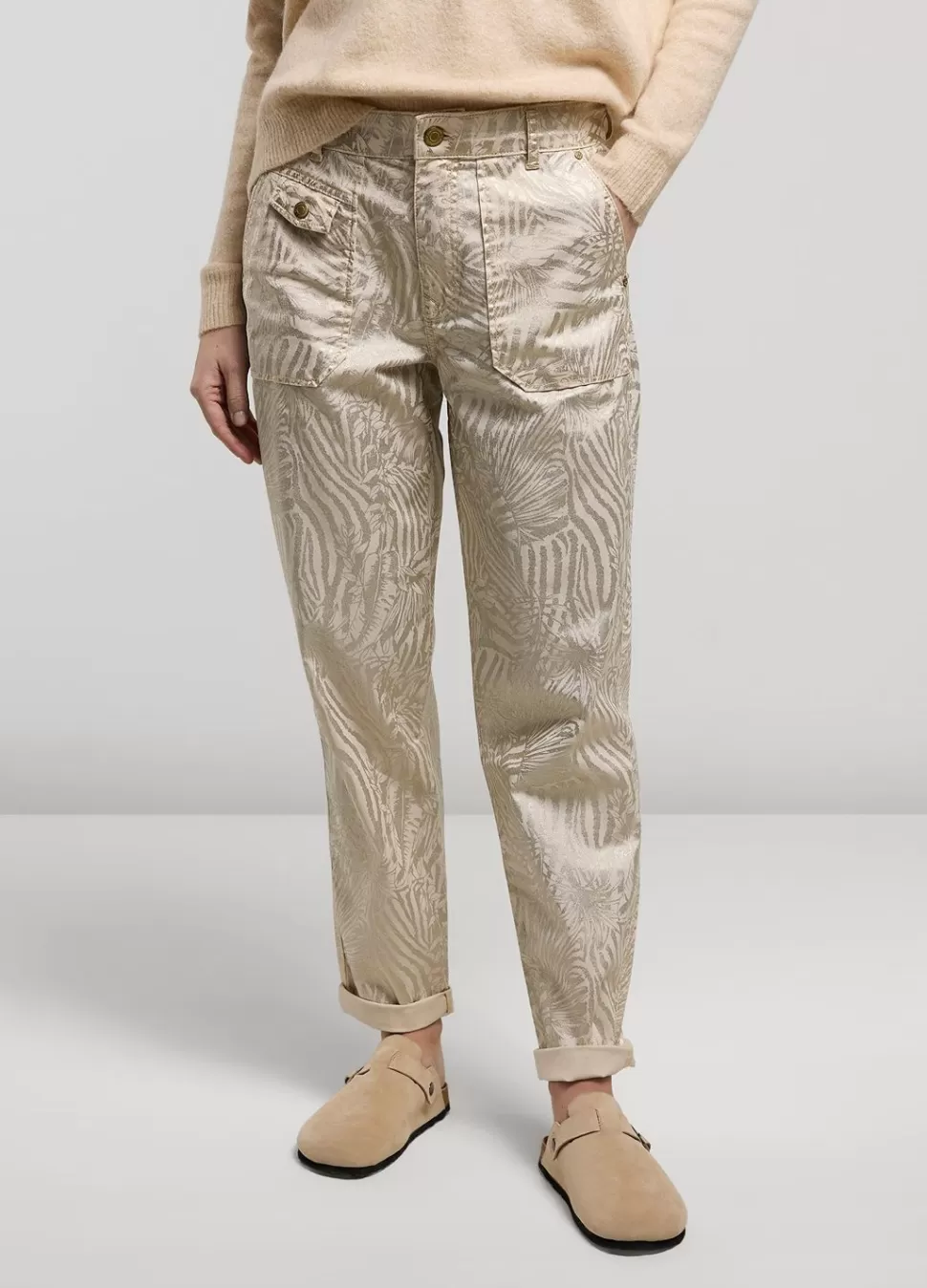 Summum Woman Broek Metallic Print | Vrouwen Broeken & Jumpsuits