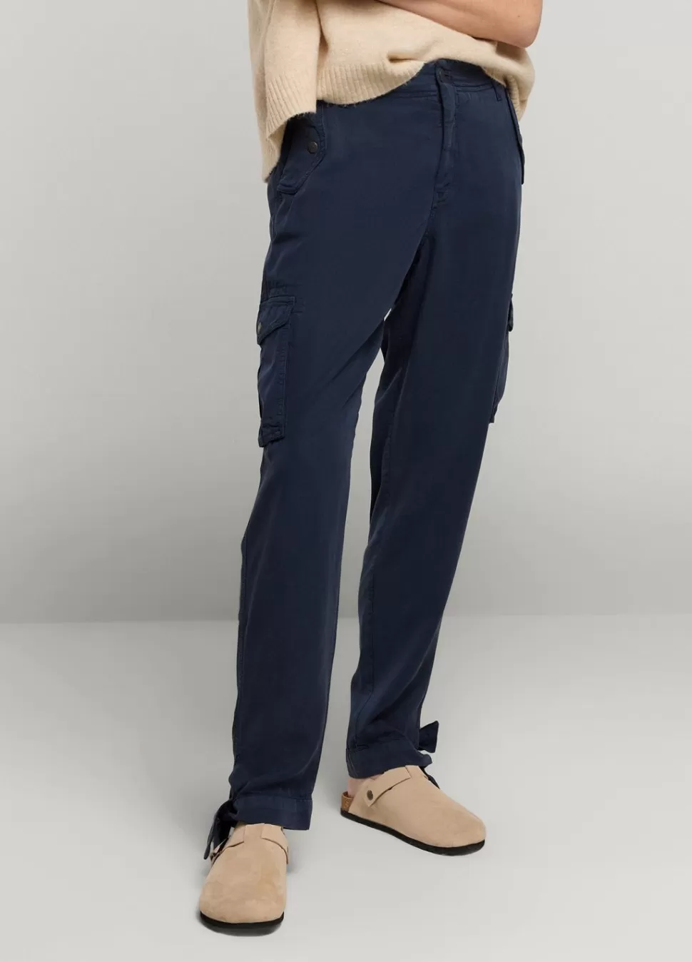 Summum Woman Cargobroek Met Strik | Vrouwen Broeken & Jumpsuits