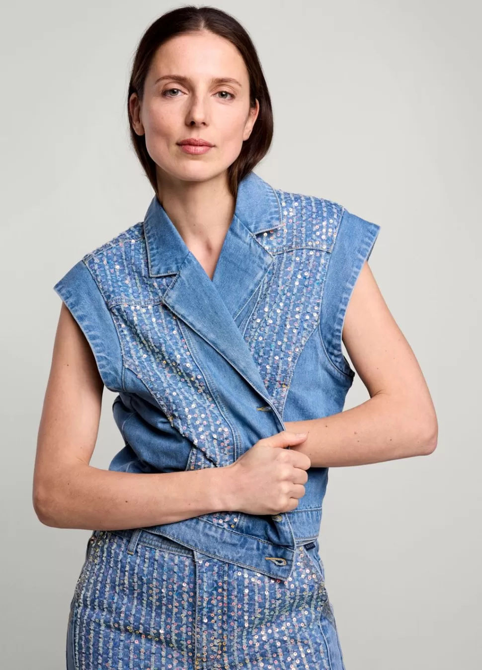 Summum Woman Denim Gilet | Vrouwen Blazers & Jasjes