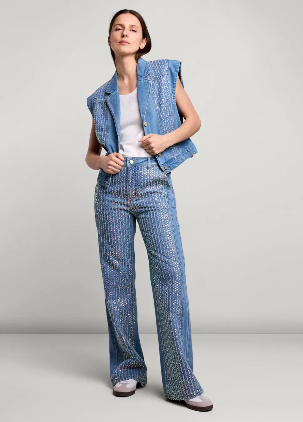 denim_gilet_4.webp Summum Woman Denim Gilet | Vrouwen Blazers & Jasjes