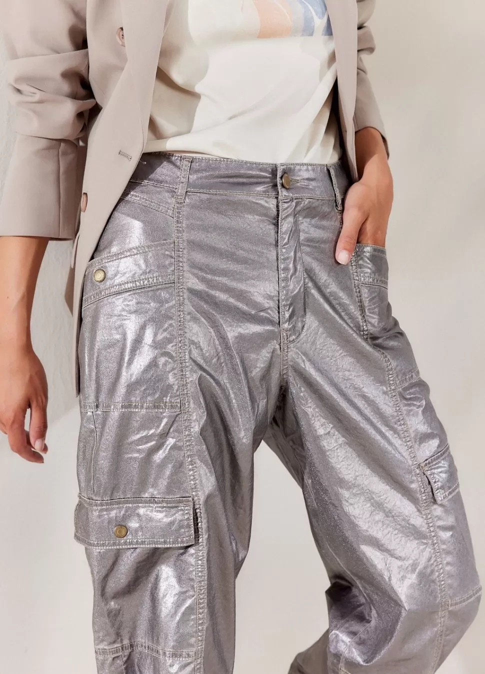 foil_print_cargo_2.webp Summum Woman Foil Print Cargo | Vrouwen Broeken & Jumpsuits