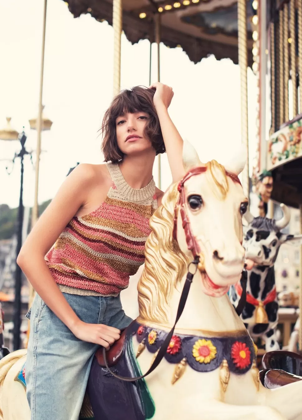 Summum Woman Glinsterende Haltertop | Vrouwen Tops & T-Shirts