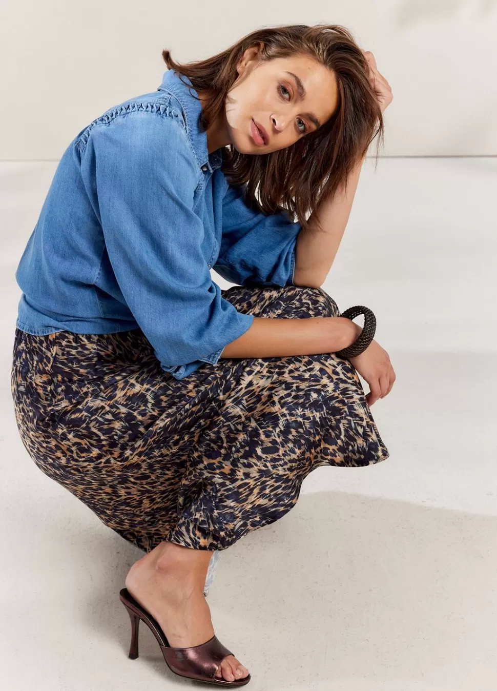 halflange_rok_animalprint_2.webp Summum Woman Halflange Rok Animalprint | Vrouwen Rokken