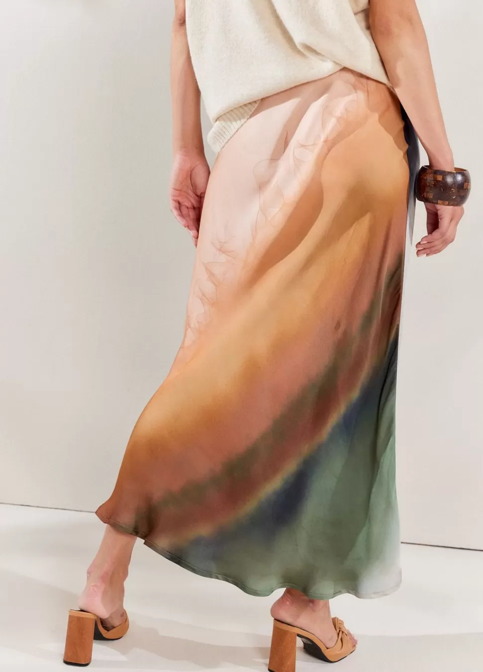 halflange_rok_faded_2.webp Summum Woman Halflange Rok Faded | Vrouwen Rokken