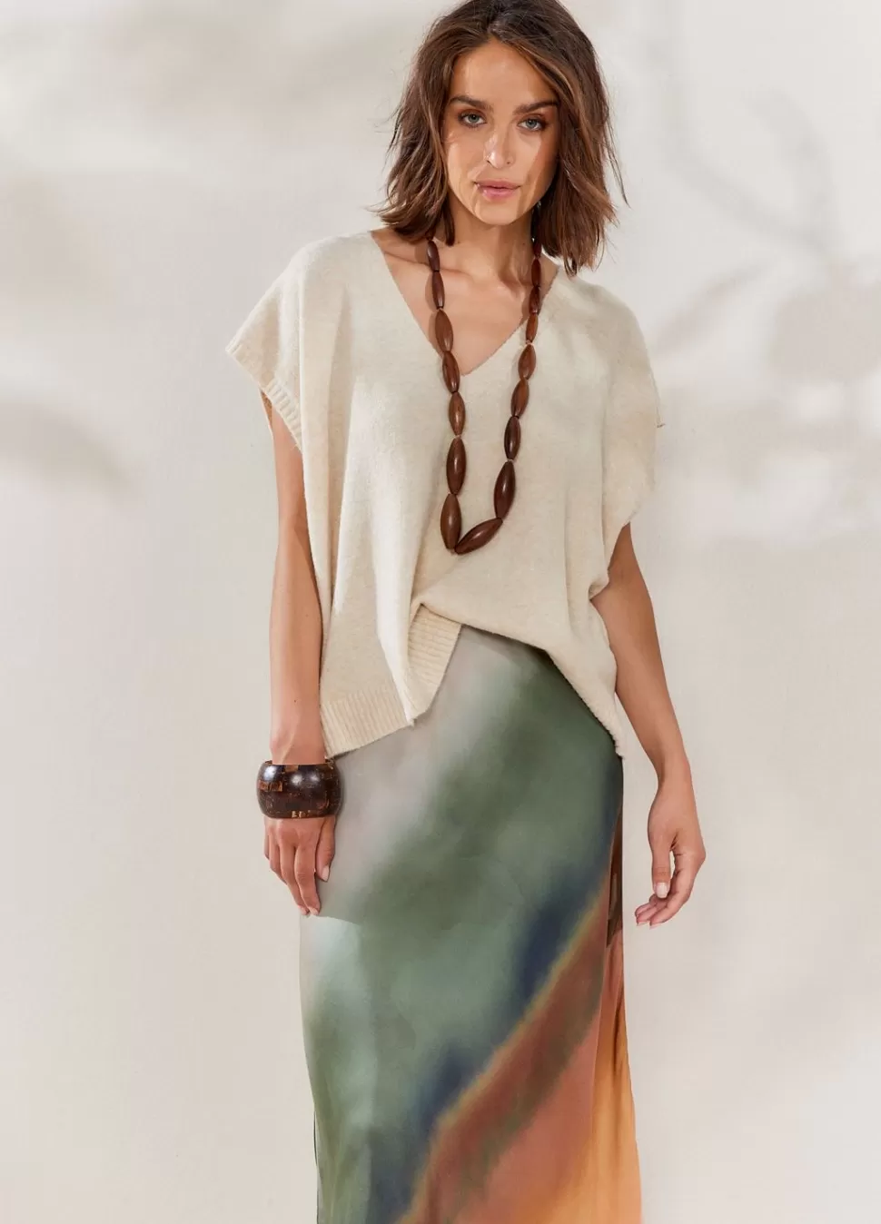 halflange_rok_faded_5.webp Summum Woman Halflange Rok Faded | Vrouwen Rokken