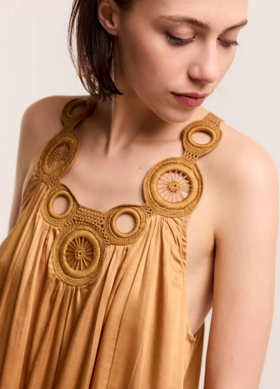 halterjurk_viscosesatijn_2.webp Summum Woman Halterjurk Viscose-Satijn | Vrouwen Jurken