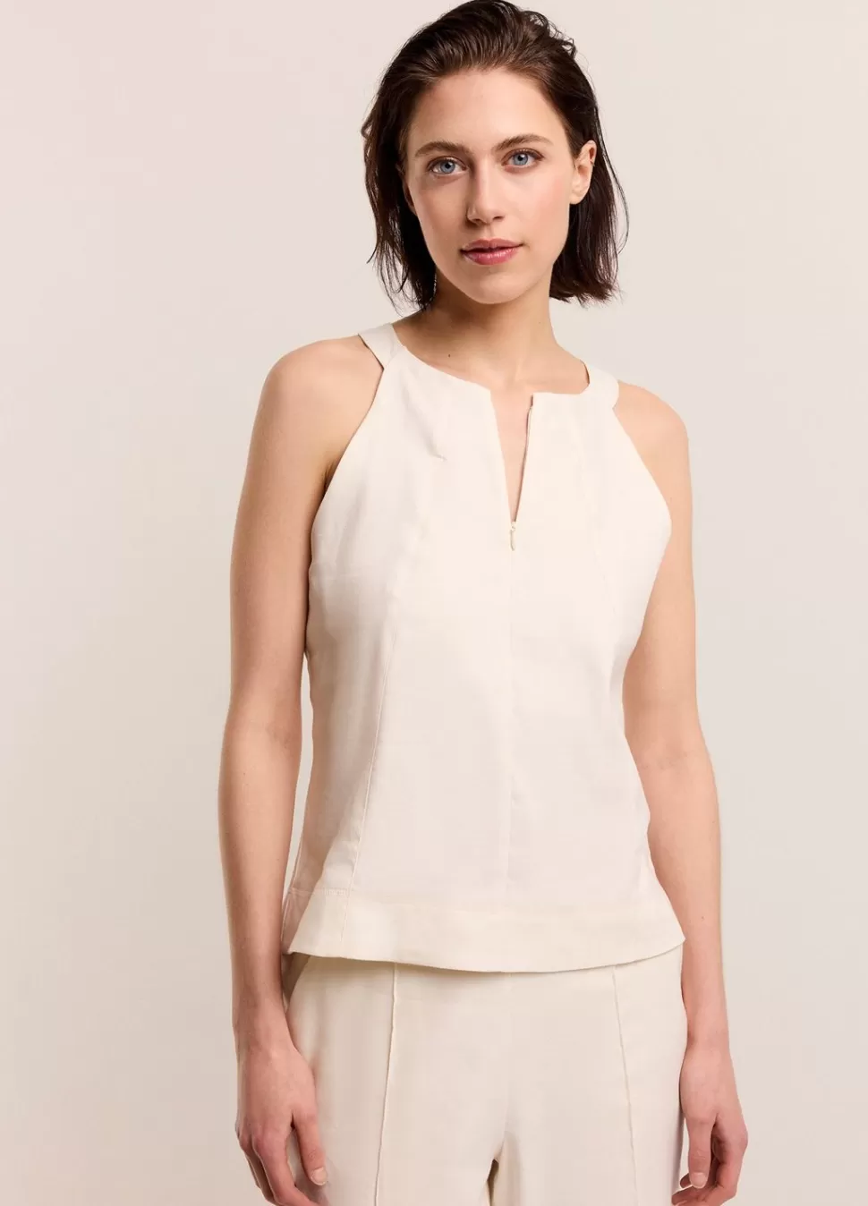 Summum Woman Haltertop Met Blinde Rits | Vrouwen Tops & T-Shirts
