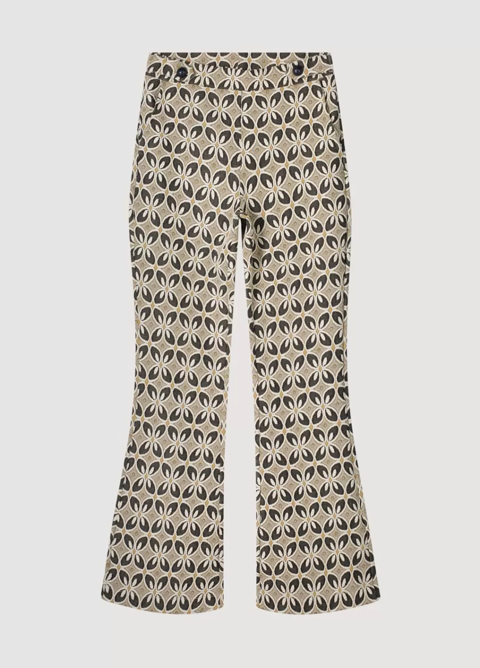 jacquard_flared_pants_6.webp Summum Woman Jacquard Flared Pants | Vrouwen Broeken & Jumpsuits