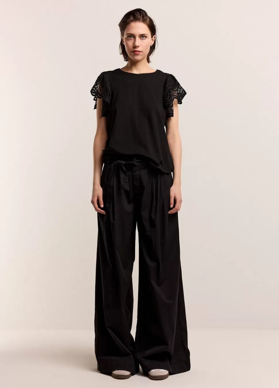 Summum Woman Jersey Top Met Kant | Vrouwen Tops & T-Shirts