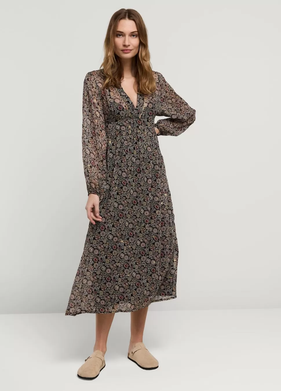 jurk_met_tailleband_5.webp Summum Woman Jurk Met Tailleband | Vrouwen Jurken