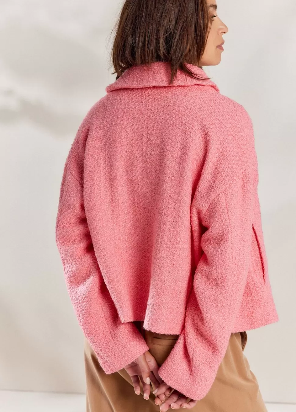 kort_tweed_jasje_3.webp Summum Woman Kort Tweed Jasje | Vrouwen Jassen