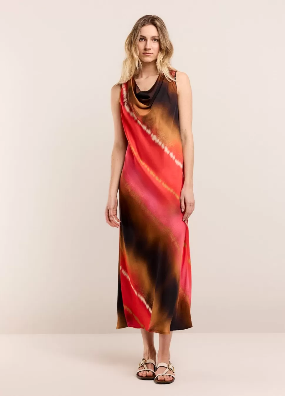 Summum Woman Mouwloze Jurk Faded Print | Vrouwen Jurken