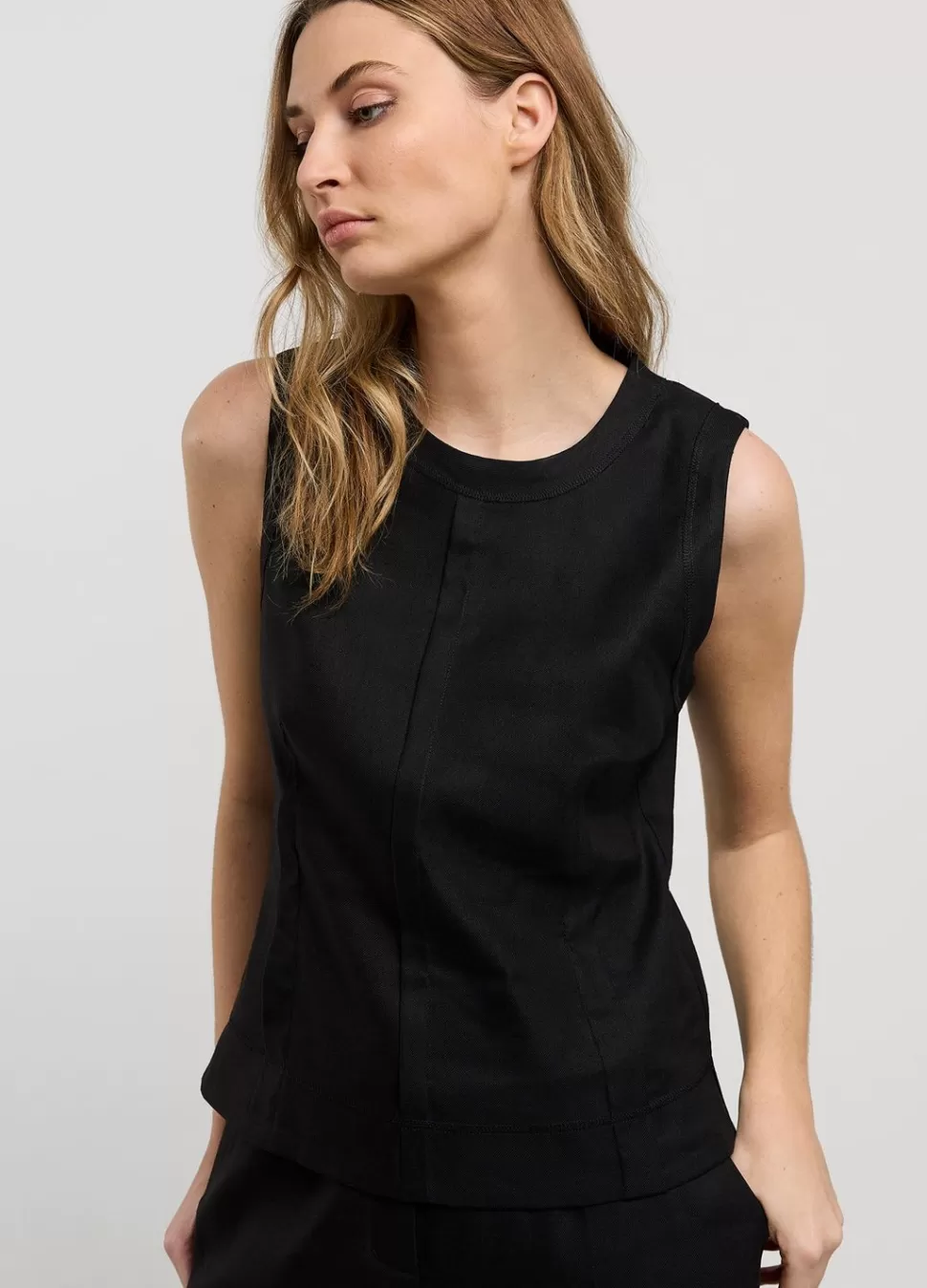 Summum Woman Mouwloze Top Linnenmix | Vrouwen Tops & T-Shirts
