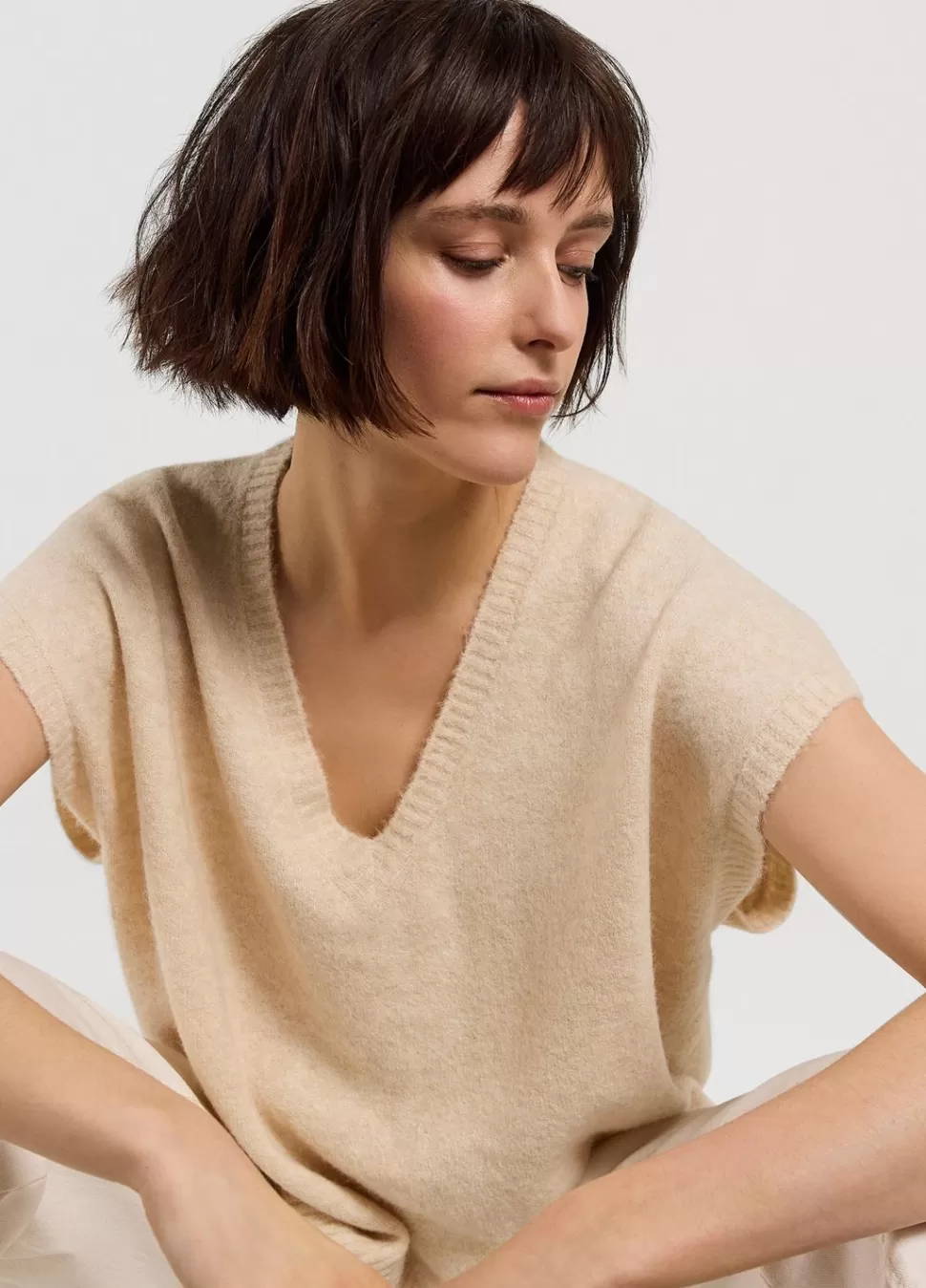 Summum Woman Mouwloze Trui Oversized | Vrouwen Truien & Vesten