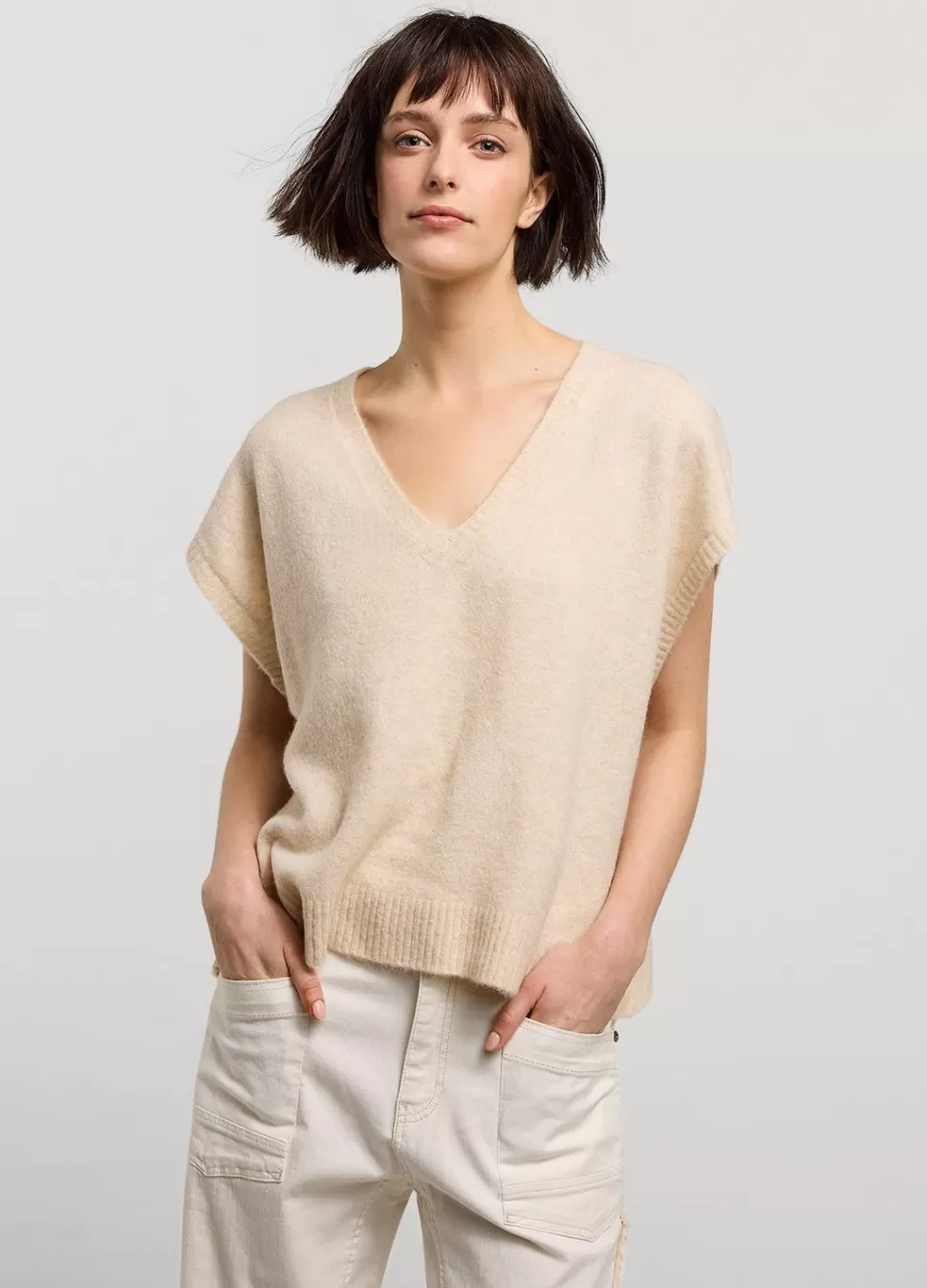 Summum Woman Mouwloze Trui Oversized | Vrouwen Truien & Vesten