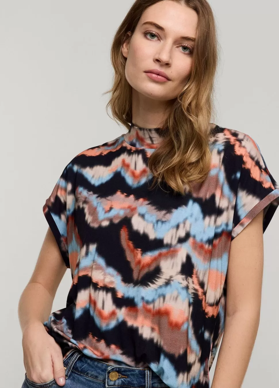 Summum Woman Multicolor Jersey Top | Vrouwen Tops & T-Shirts
