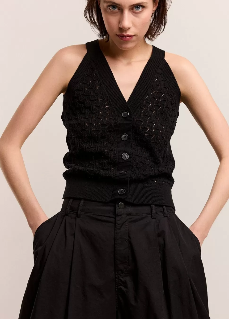 Summum Woman Opengewerkte Haltertop | Vrouwen Tops & T-Shirts