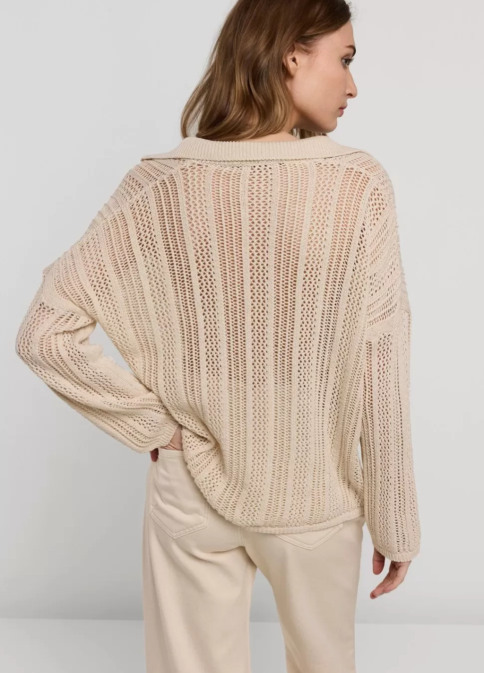 Summum Woman Opengewerkte Trui Oversized | Vrouwen Truien & Vesten