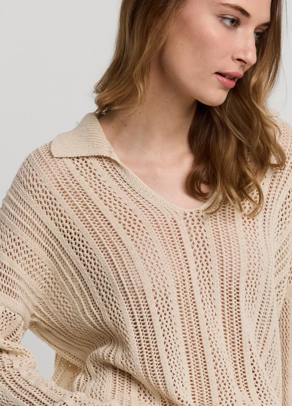 opengewerkte_trui_oversized_2.webp Summum Woman Opengewerkte Trui Oversized | Vrouwen Truien & Vesten