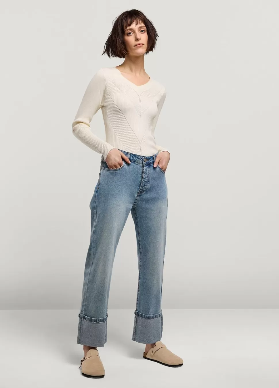 Summum Woman Ribgebreid Truitje | Vrouwen Truien & Vesten