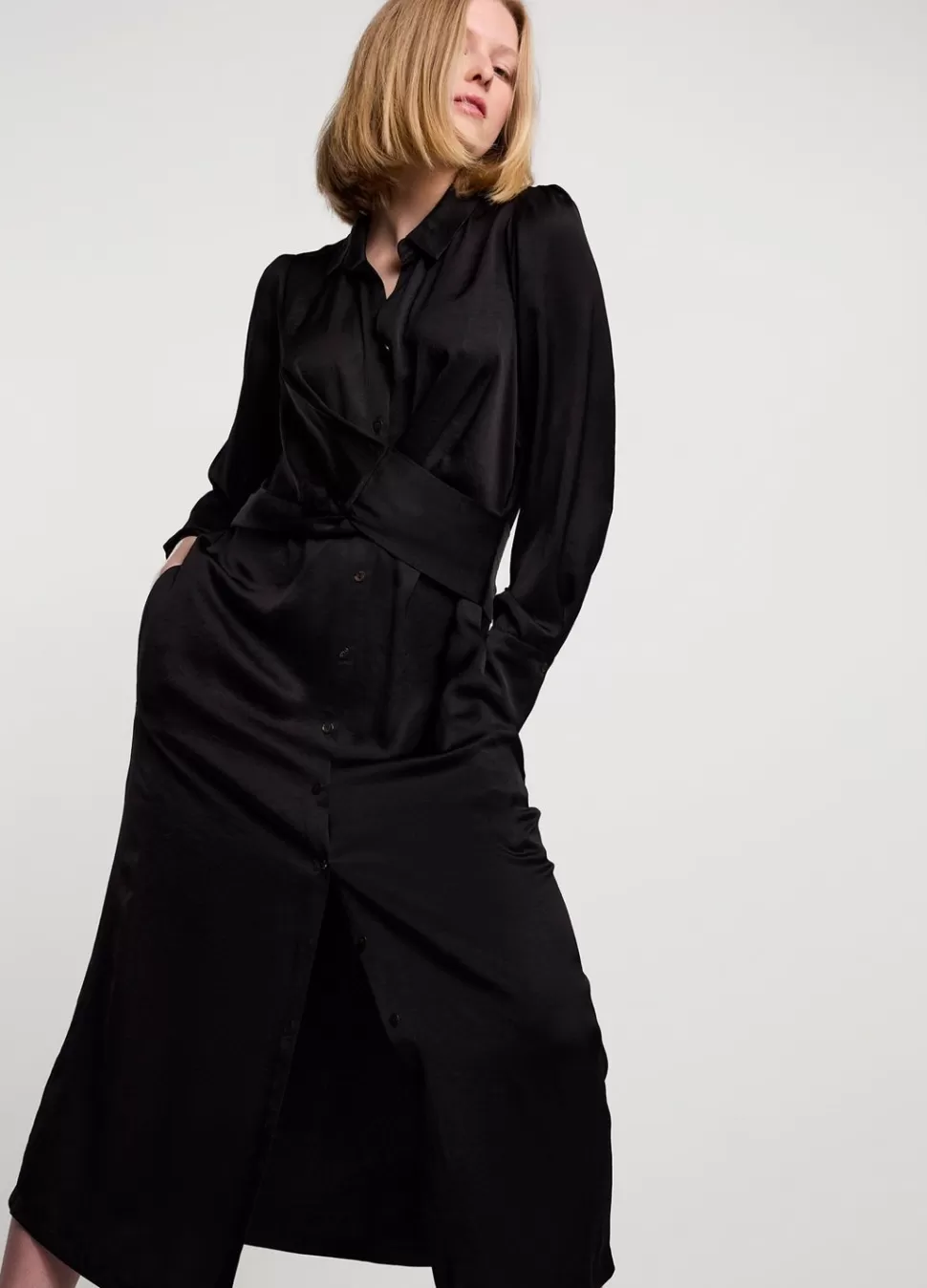 Summum Woman Silky Touch Doorknoopjurk | Vrouwen Jurken