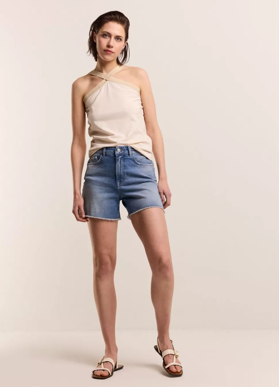 Summum Woman Singlet Gekruiste Halslijn | Vrouwen Tops & T-Shirts