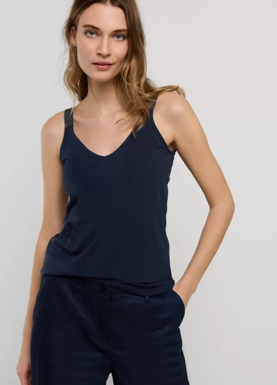 Summum Woman Singlet: Omkeerbaar | Vrouwen Tops & T-Shirts