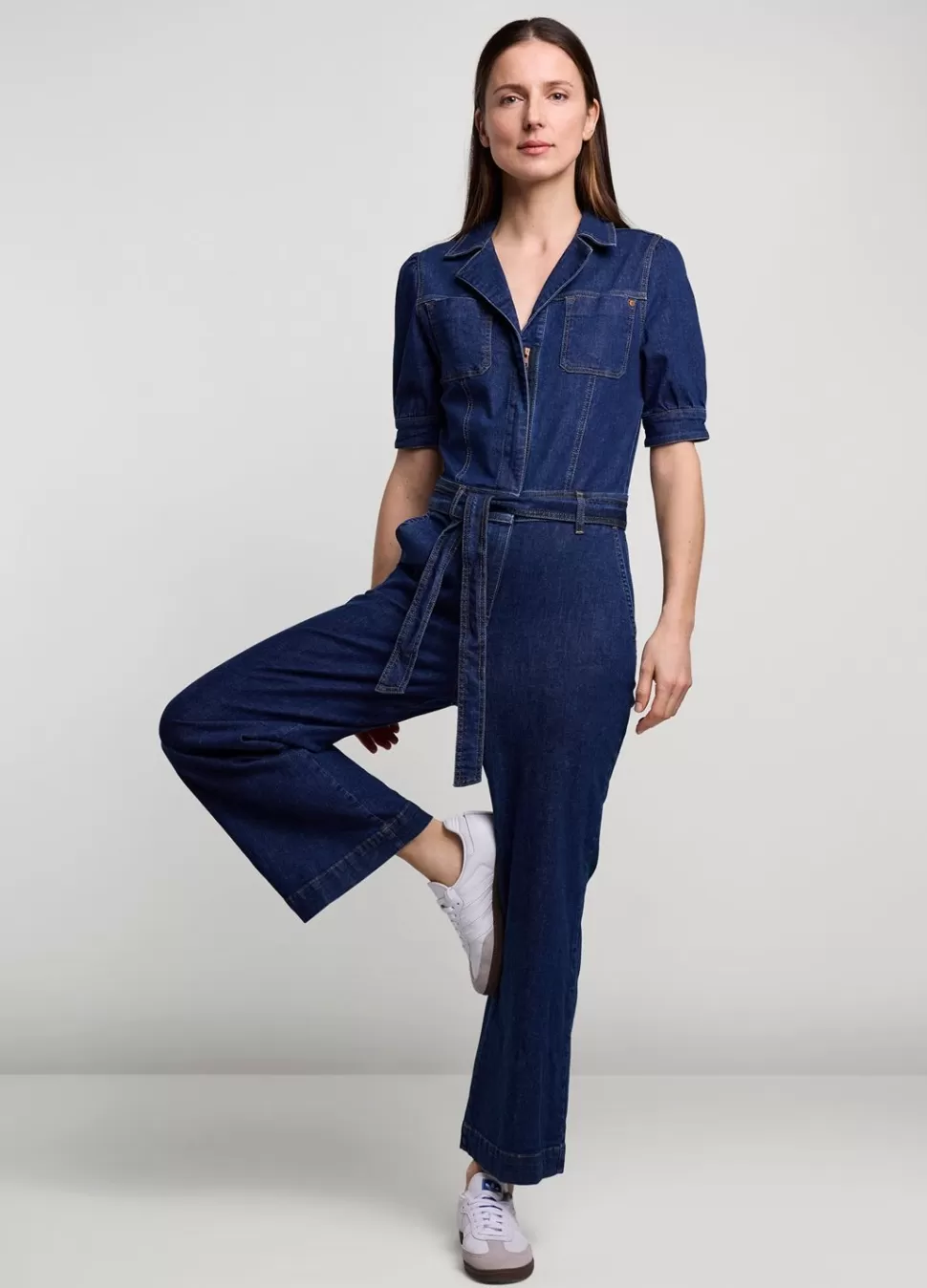 slim_fit_denim_jumpsuit_5.webp Summum Woman Slim Fit Denim Jumpsuit | Vrouwen Broeken & Jumpsuits
