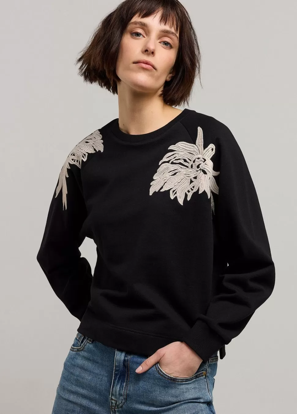 Summum Woman Sweater Met Borduur | Vrouwen Truien & Vesten