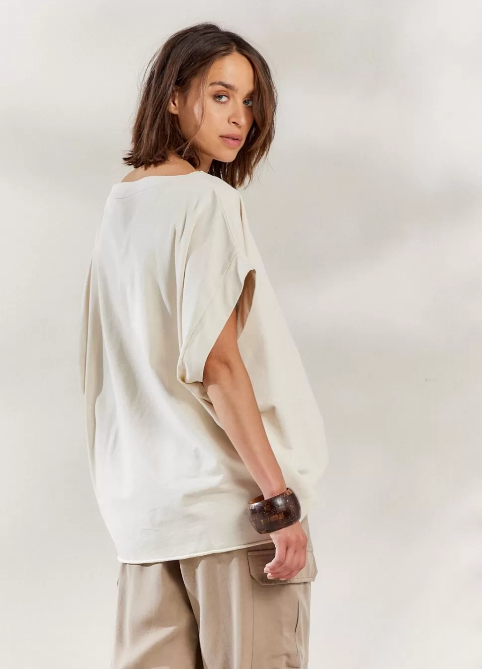 Summum Woman Top Met Wijde Boothals | Vrouwen Tops & T-Shirts