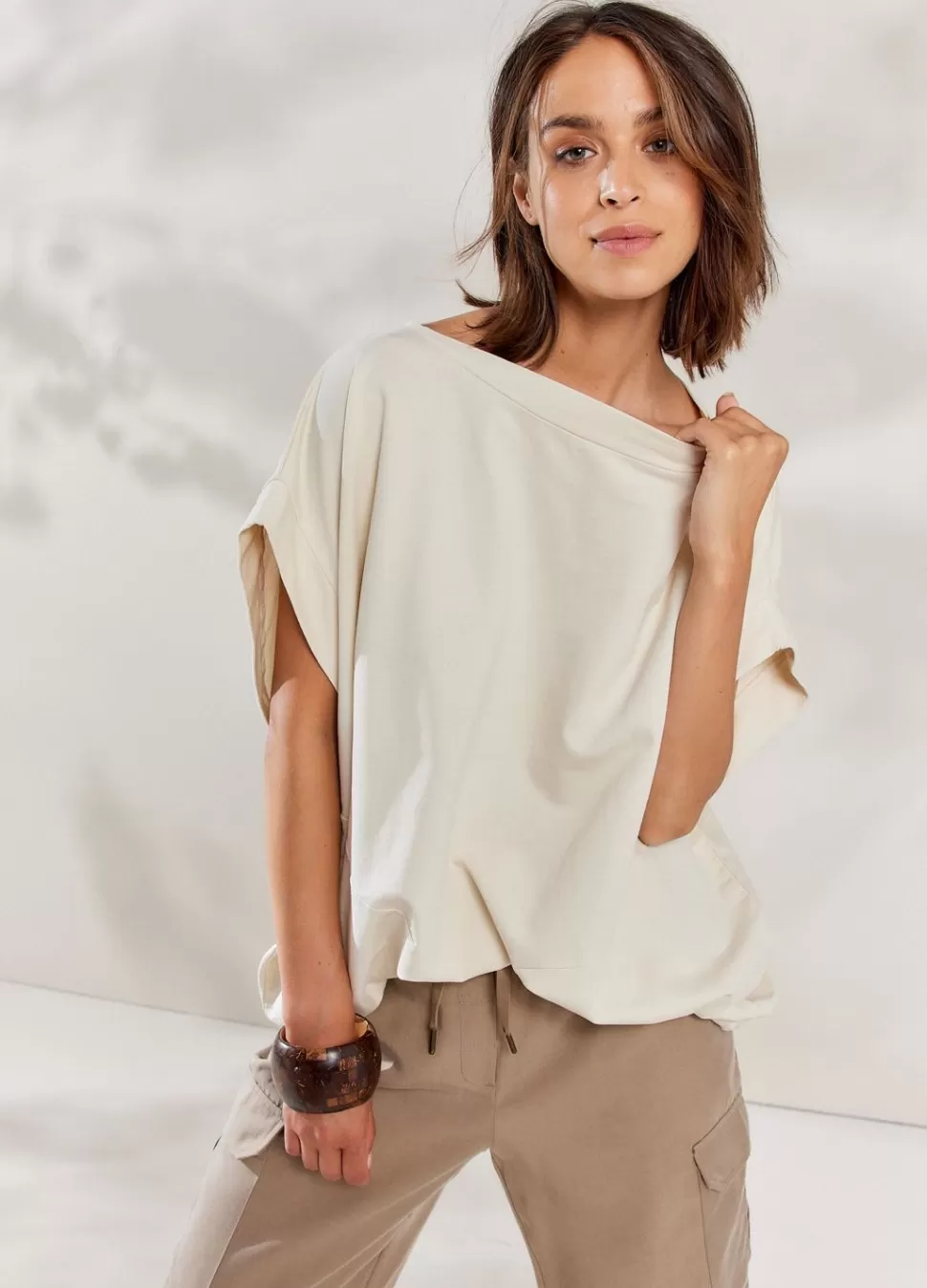 top_met_wijde_boothals_3.webp Summum Woman Top Met Wijde Boothals | Vrouwen Tops & T-Shirts