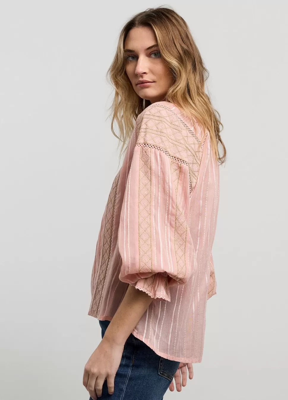 voile_blouse_met_kant_3.webp Summum Woman Voile Blouse Met Kant | Vrouwen Blouses