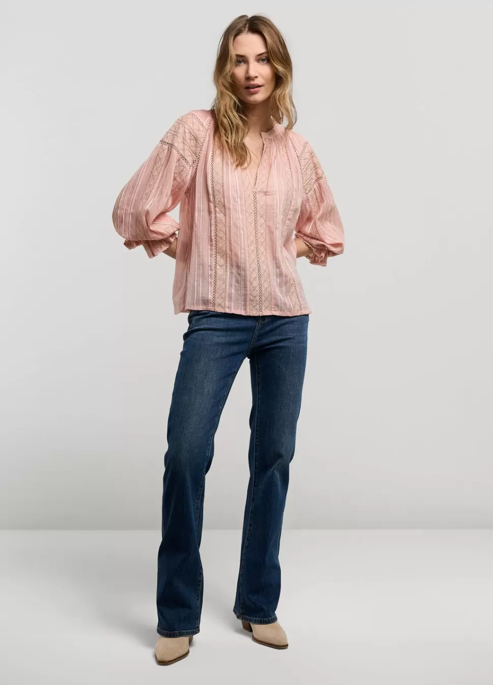 voile_blouse_met_kant_4.webp Summum Woman Voile Blouse Met Kant | Vrouwen Blouses