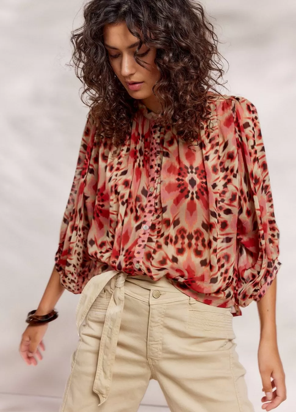 Summum Woman Wijduitlopende Blouse | Vrouwen Blouses