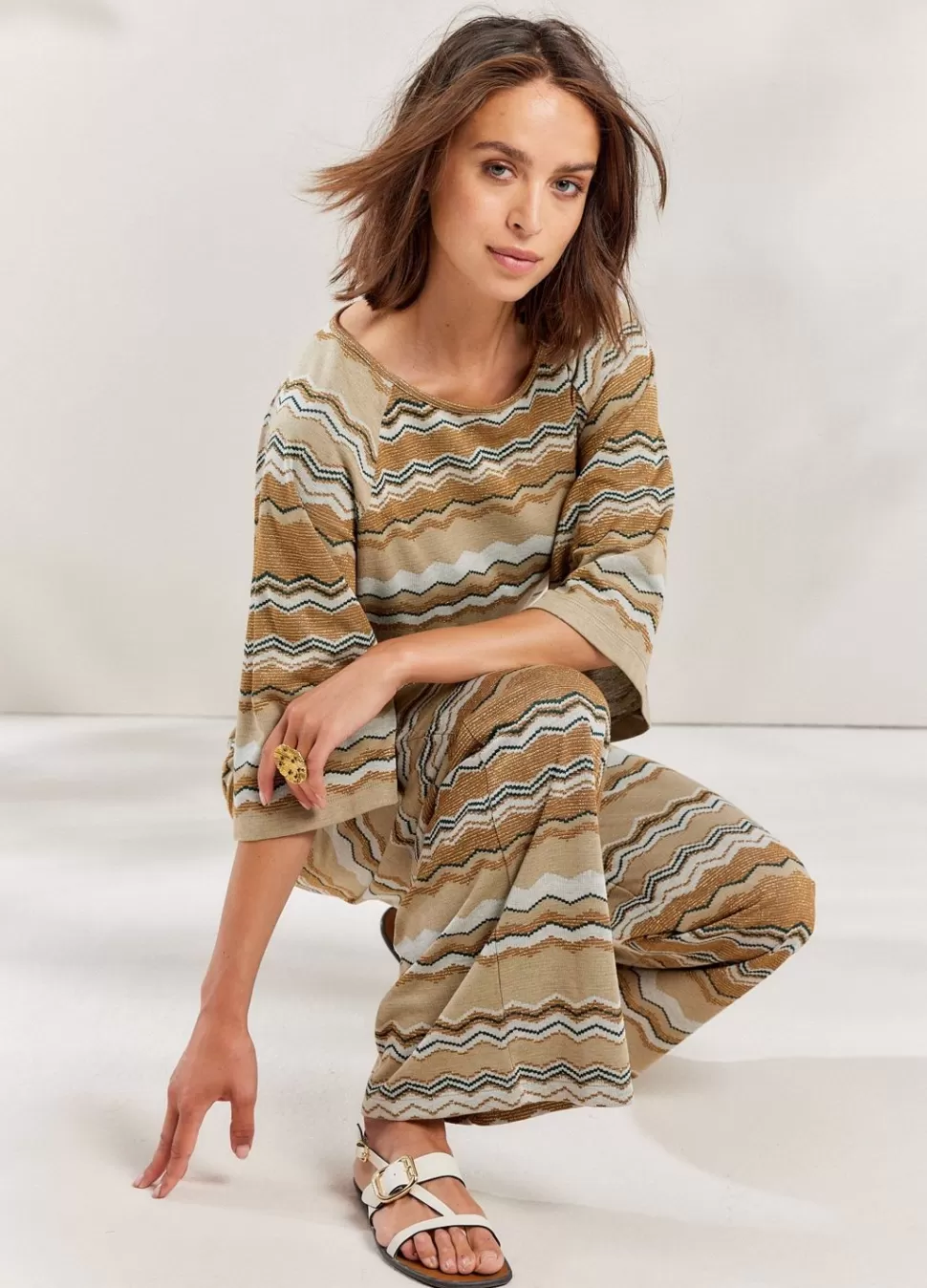 Summum Woman Zigzag Jumpsuit | Vrouwen Broeken & Jumpsuits